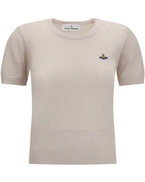 Vivienne Westwood Bea Wool Top Limestone - White
