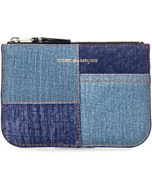 Comme des Garçons Denim Effect Leather Pouch - Blue
