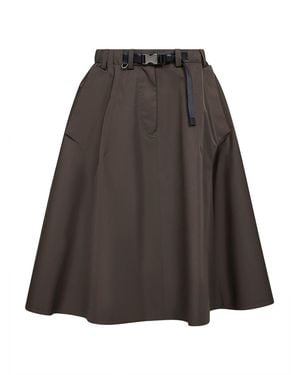 Prada Midi Skirt Circle Recycled Polyester - Brown
