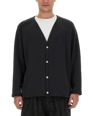 Needles Cardigan With Logo - Black