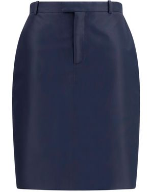 Gucci Silk Faille Skirt - Blue