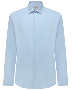 Calvin Klein Stretch Poplin Shirt - Blue