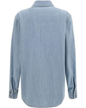 Bottega Veneta Denim Shirt Sky Bleached Cotton - Blue