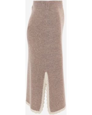 THE GARMENT Skirt Wool And Cashmere - Natural