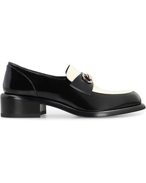 Gucci Patent Leather Moccasins Calfskin Loafers - Black
