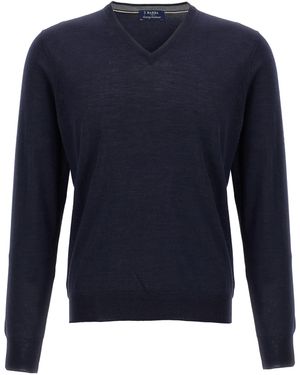 Barba Napoli Wool And Silk Sweater - Blue