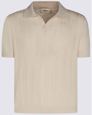 Altea Ivory Cotton Polo Shirt - Natural