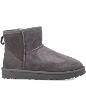 UGG Classic Mini Ii Suede Boots With Shearling Lining Upper - Brown