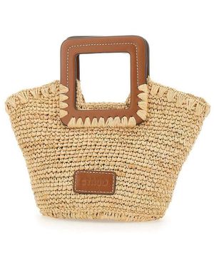 STAUD Shirley Mini Bucket Bag - Natural
