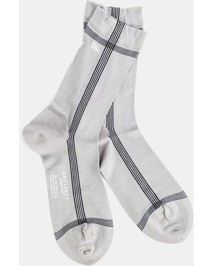 Antipast High Socks With Fine Stripes - White