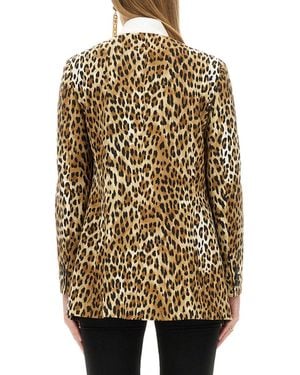 Moschino Moschino Animal Pattern Viscose Jacket - Multicolor