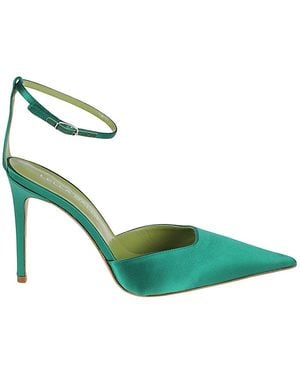 Lella Baldi Satin Pumps - Green