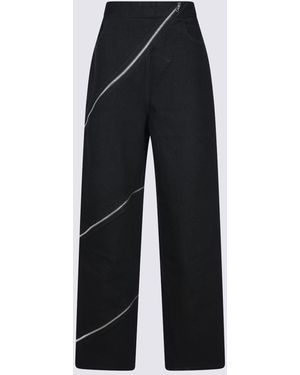 Alaïa Spiral Zipper Jeans For - Black