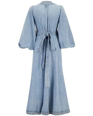 Zimmermann Indra Denim Midi Dress - Blue