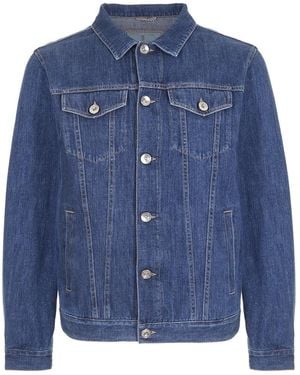 Brunello Cucinelli Medium Western-Style Jacket Clothing - Blue