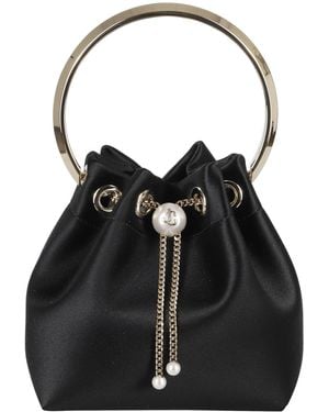 Jimmy Choo Satin Pearl Clousure - Black