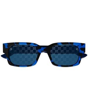 Gucci Gg2084S Linea Sign Iniettato Sunglasses - Blue