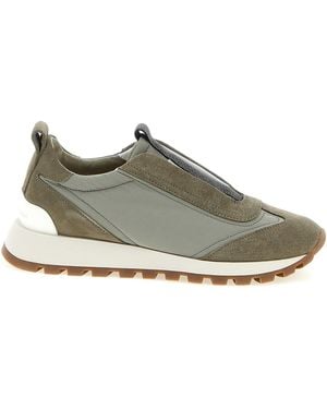 Brunello Cucinelli Polyester Athletic Trainers - Green
