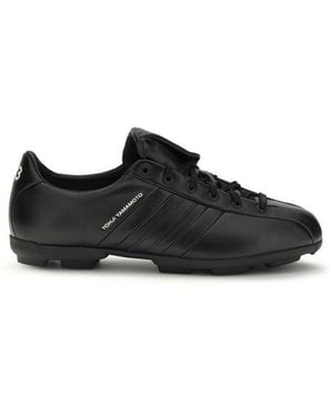 Y-3 Calf Leather Bos Taurus Athletic Sneakers - Black