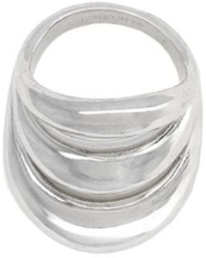 Panconesi Ring Triptych Blow Up Copper Rings - White