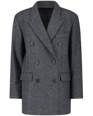 Isabel Marant Double-Breasted Coat - Grey