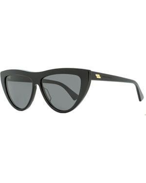 Bottega Veneta Cat Eye Sunglasses Bv1018S 001 57Mm 1018 - Black