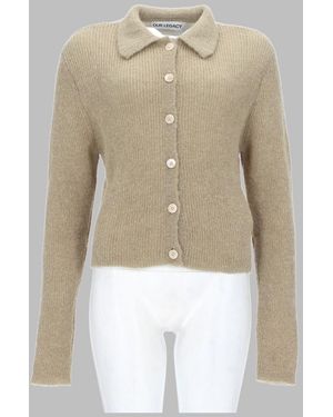 Our Legacy Polo Sweater Mazzy Alpaca Sweaters - Natural