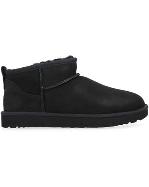 UGG Classic Ultra Mini Boots Ovine Leather - Black