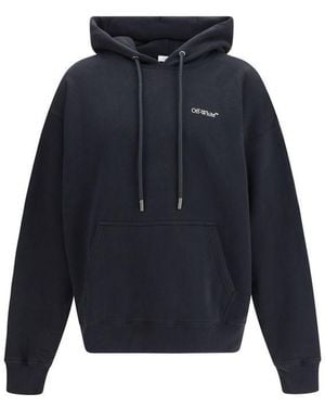 Off-White c/o Virgil Abloh Black Cotton Sweatshirt - L - Blue