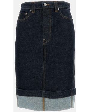 KHAITE Skirts Cotone Poliammide - Blue