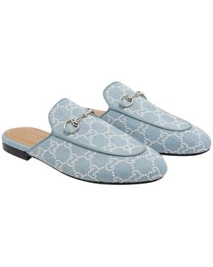 Gucci Sandals Fabric/Leather Sole - Blue
