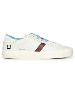 Date Hill Low Vintage Leather Trainer - White