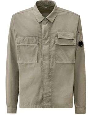 C.P. Company Cotton Shirt With Pockets - Green