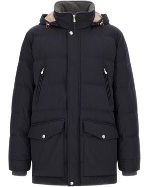 Brunello Cucinelli Polyamide Parka Clothing - Blue