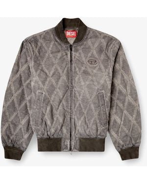 DIESEL J-Type-Treat Diamond-Quilted Cotton Blend Jacket - Gray