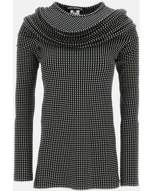 Junya Watanabe Long Sleeved Pois Top - Black