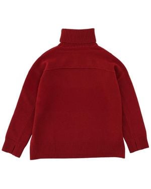Maison Kitsuné Turtleneck Sweater Wool Sweaters - Red