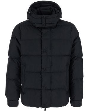 Heskimo Short Down Jacket Tech Fabric Padded - Blue