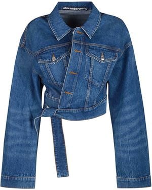 Alexander Wang Wrapped Trucker Jacket - Blue