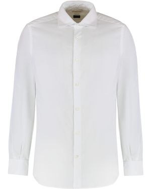 Slowear Pique Cotton Long-Sleeved Shirt - White