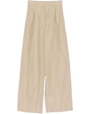 forte_forte Cotton Blend Trousers - Natural
