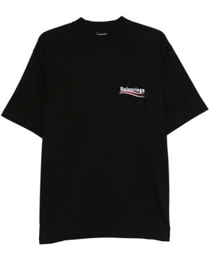 新作【BALENCIAGA】T-SHIRT ロゴ 半袖 Tシャツ Institutional T-shirt Medium Fit in Black | Balenciaga US