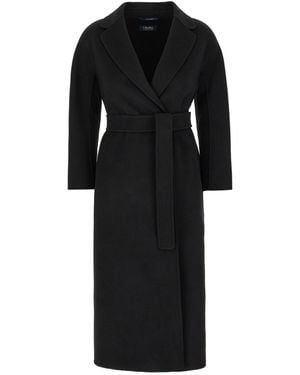 Max Mara Wool Esturia Coat - Black
