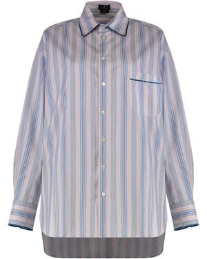 Etro Striped Cotton Shirt - Gray