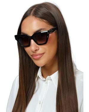 Just Cavalli Just Cavalli Sjc171 Oversized Square Acetate Sunglasses - Black