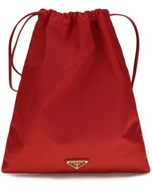 Prada Wish Re-Nylon Clutch - Red