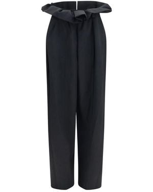 KHAITE Wool Oves Aries Casual Trousers - Black