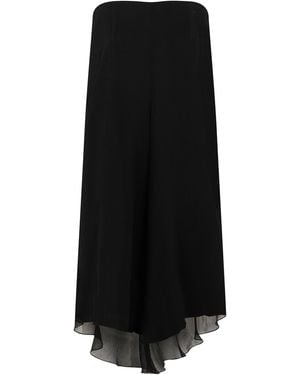 Victoria Beckham Skirt, Flared Midi Cotton - Black