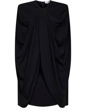 Stella McCartney Mini Dress Cape-Style Viscose - Black