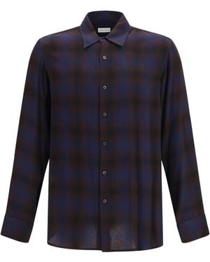 Dries Van Noten Check Shirt - Blue